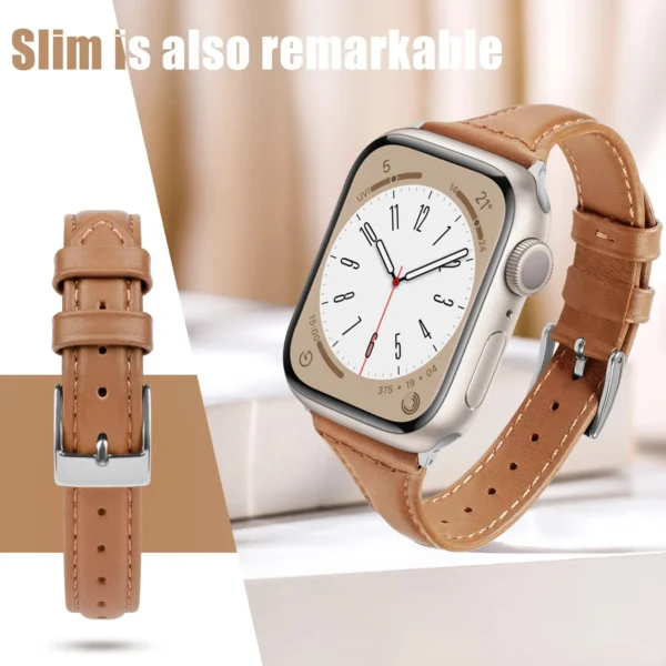 Slim Leather strap For Apple - Image 4