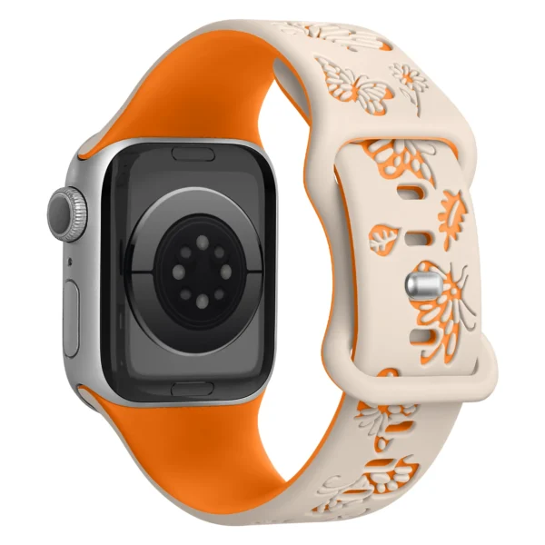 Engraved Silicone Strap For Apple Watch - Image 2