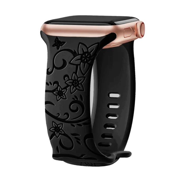 Floral Engraved Strap For Apple Watch - Image 21