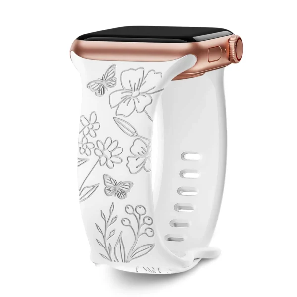 Floral Engraved Strap For Apple Watch - Image 12