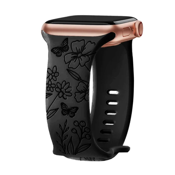 Floral Engraved Strap For Apple Watch - Image 13