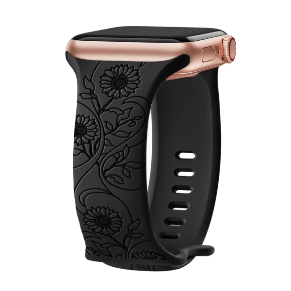 Floral Engraved Strap For Apple Watch - Image 27